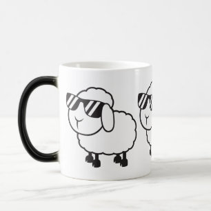 Cute White Sheep Cartoon Color Morph Mug