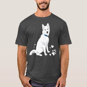cute white Siberian Husky sweet white Snow dog T-Shirt