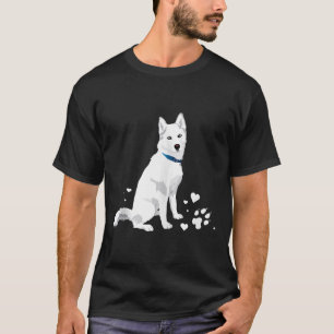 Cute White Siberian Husky Sweet White Snow Dog Ta T-Shirt