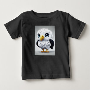Cute White Spotted Eagle Cartoon Baby T-Shirt