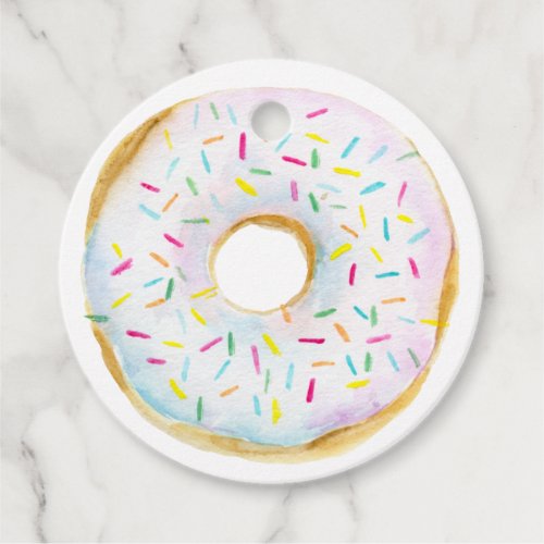Cute White Sprinkle Donut Baby Shower Thank You Favor Tags