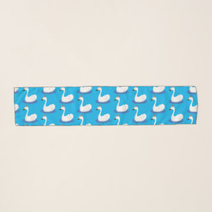 Cute white swan with crown cartoon scarf
