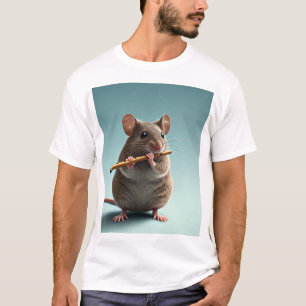 Cute White T-Shirt for Musicians & Animal Lovers
