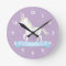 Cute White Unicorn Girls Bedroom Wall Clock