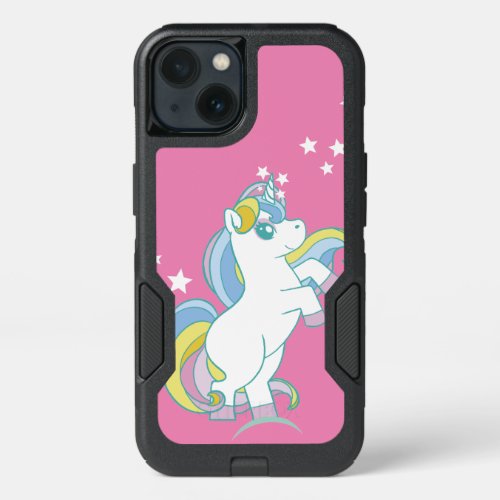 Cute white unicorn stars iPhone 13 case
