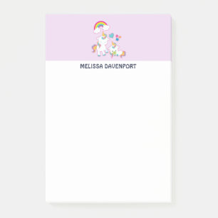 Cute White Unicorns Magical Mama & Baby Post-it Notes