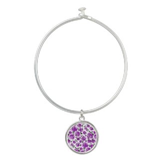 Cute white violet roses patterns