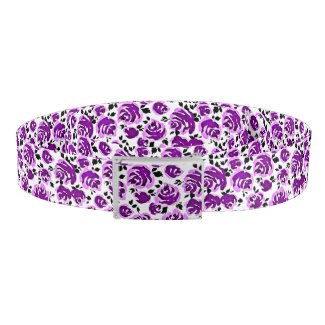 Cute white violet roses patterns