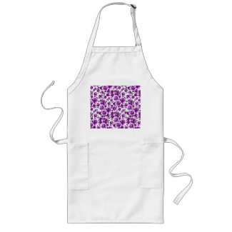 Cute white violet roses patterns