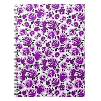 Cute white violet roses patterns