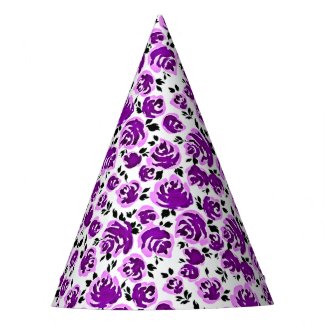Cute white violet roses patterns