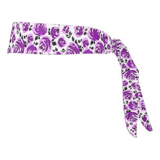 Cute white violet roses patterns