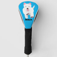Cute white west highland terrier cartoon