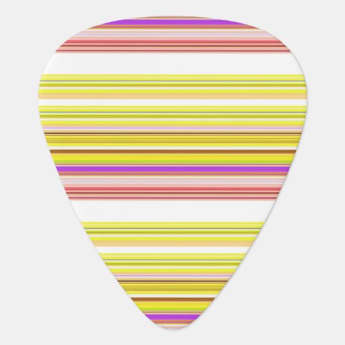 Cute white yellow stripes guitar pick