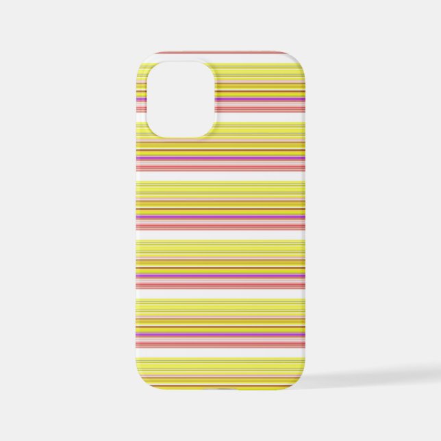 Cute white yellow stripes iPhone case (Back)