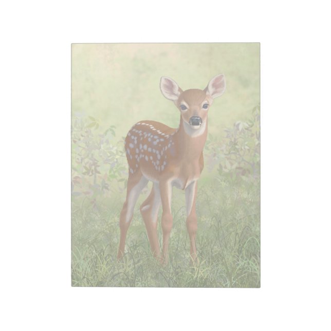 Cute Whitetail Fawn Notepad (Rotated)