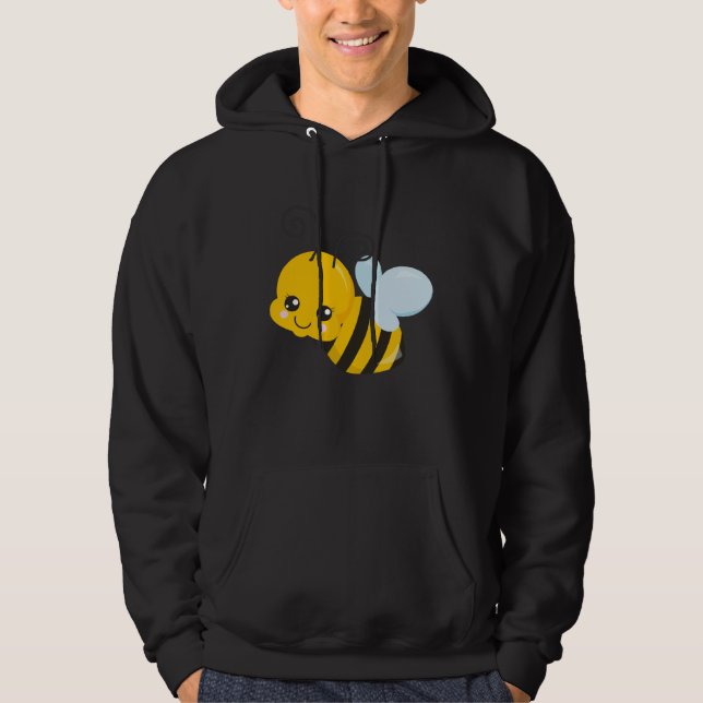 Cute Wholesome Bee Save the Bees Bumblebee Hoodie (Front)