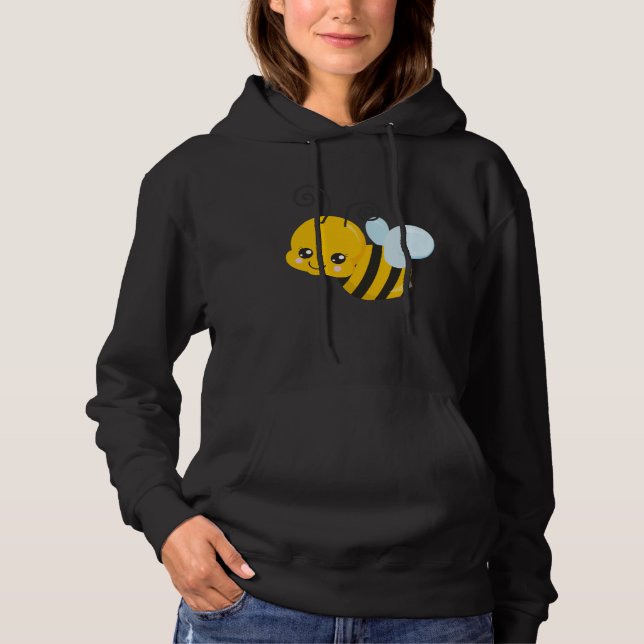 Cute Wholesome Bee Save the Bees Bumblebee Hoodie (Front)