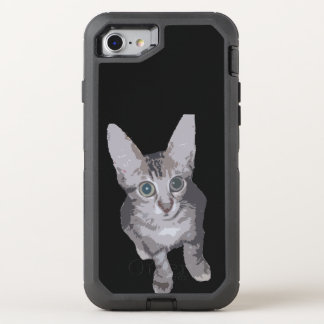 Cute Wide Eye Kitten OtterBox Defender iPhone SE/8/7 Case