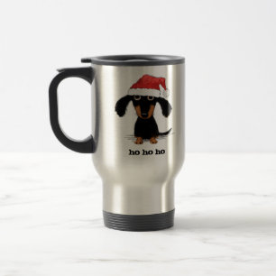 Cute Wiener Dog Santa Dachshund Christmas Xmas Travel Mug