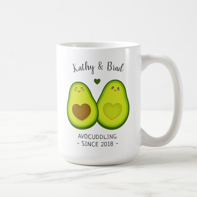 Cute Wife Husband Anniversary Gift Customized Name Coffee Mug (Right)