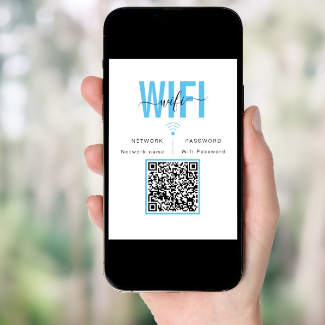 Cute WIFI Network Password | QR Code Poster (Front Digital)