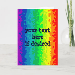Cute wild abstract rainbow to personalize holiday card