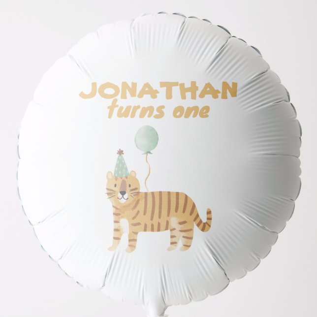 Cute Wild Animals Birthday Balloon (Front)