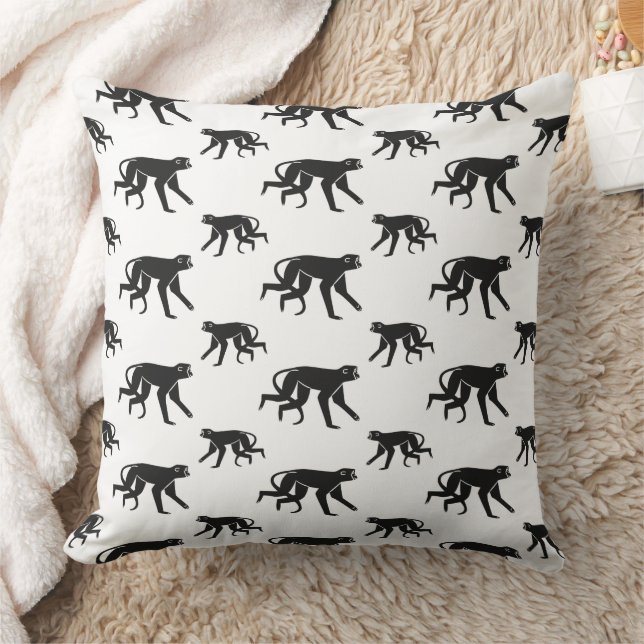 Cute Wild Animals Pattern Throw Pillow (Blanket)