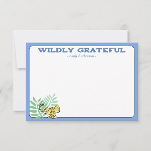 Cute Wild Baby Cheetah Cub Baby Shower Thank You Card