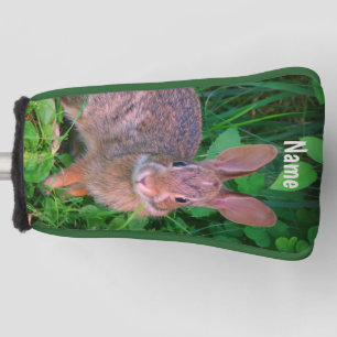 Cute Wild Brown Rabbit Personalized Animal Golf Head Cover