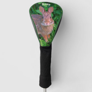 Cute Wild Brown Rabbit Personalized Animal Golf Head Cover