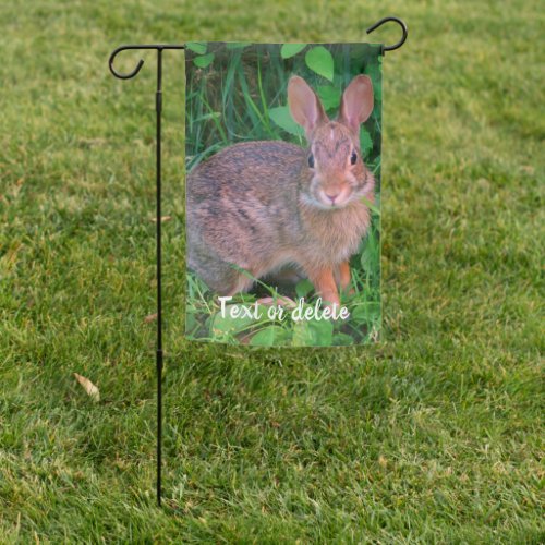 Cute Wild Brown Rabbit Wildlife Personalized Garden Flag