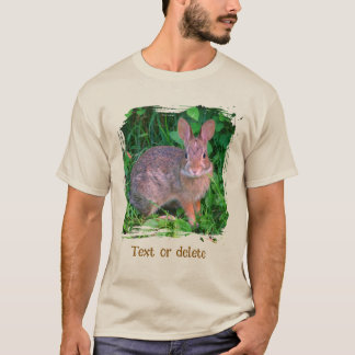 Cute Wild Brown Rabbit Wildlife Personalized T-Shirt