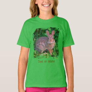 Cute Wild Brown Rabbit Wildlife Personalized T-Shirt