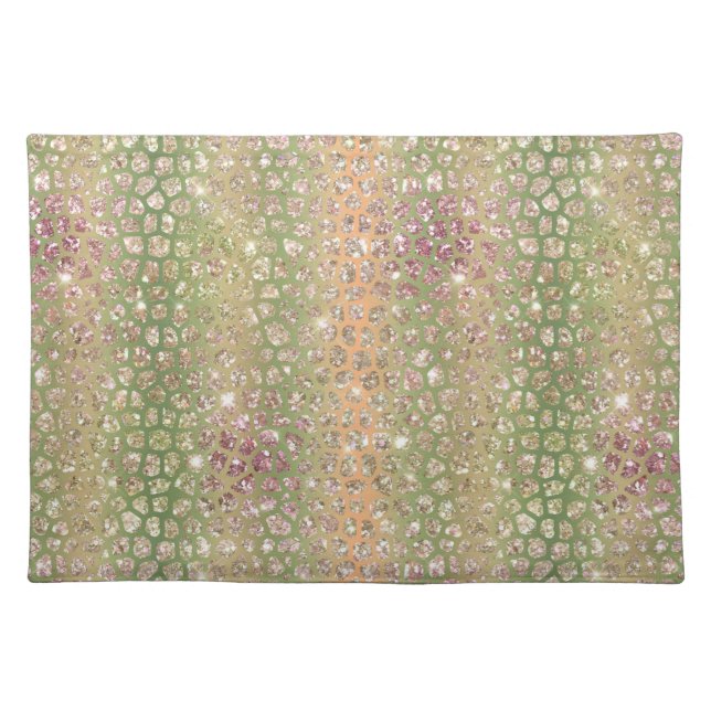 cute wild diamond pattern tiled  cloth placemat (Front)