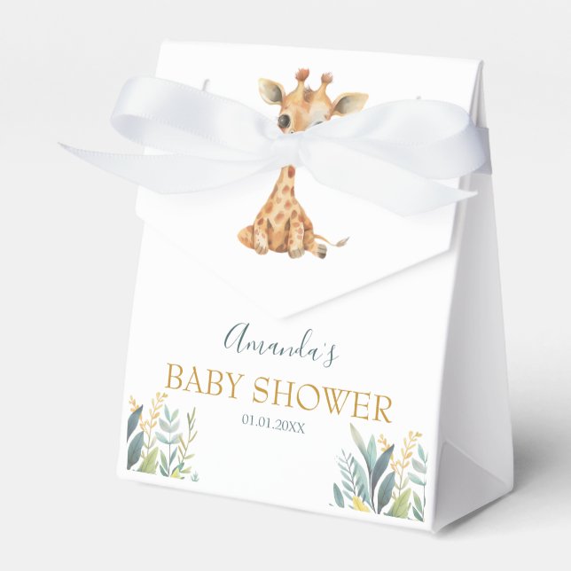 Cute Wild Jungle Animals Favor Boxes (Front Side)