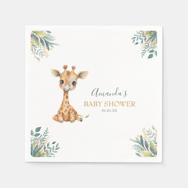 Cute Wild Jungle Animals  Napkins (Front)