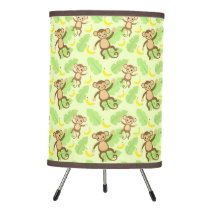 Cute Wild Monkey Kids Baby Pattern Tripod Lamp