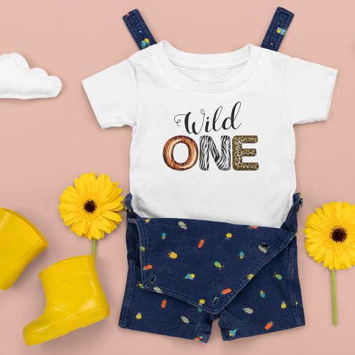 Cute Wild One 1st Birthday Baby T_Shirt