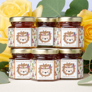 Cute wild one baby shower thank you  honey jar favors