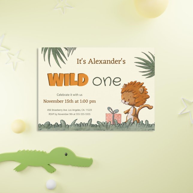 Cute Wild One First Birthday Invitation (Creator Uploaded)