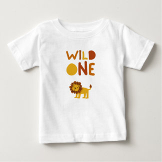 Cute "Wild One" First Birthday Lion Kids T-Shirt