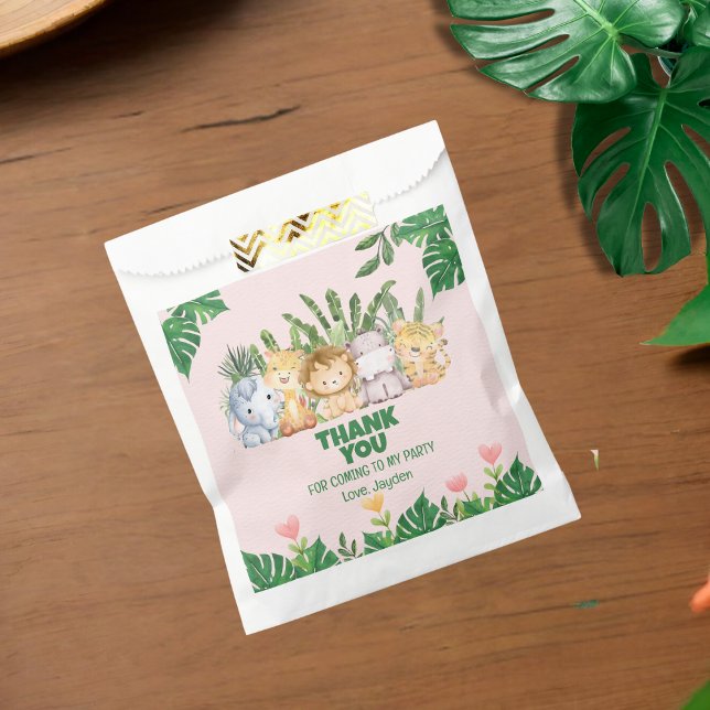 Cute Wild One Jungle Safari Animal Birthday Favor Bag (Creator Uploaded)