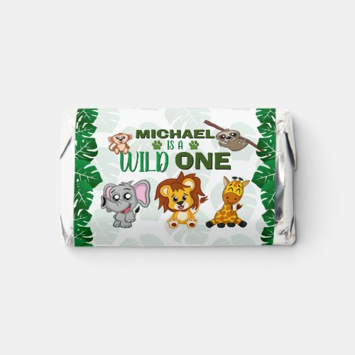 Cute Wild One Jungle Safari Animals First Birthday Hersheys Miniatures