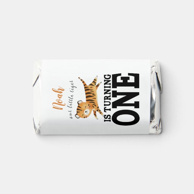 Cute Wild One Jungle Tiger 1st Birthday Hershey's Miniatures (Front)