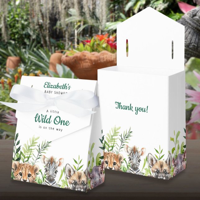 Cute Wild One Safari Animals Baby Shower Favor Boxes (Cute Wild One Safari Animals Baby Shower Favor Boxes)