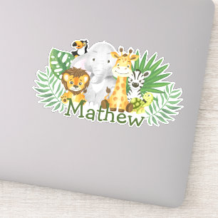 Cute Wild One Safari Jungle Woodland Animals Sticker