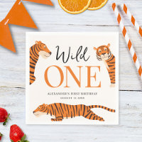 Cute Wild One Tiger 1st Birthday Party
