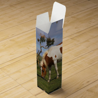 Cute Wild Pony on Dartmoor Wine Gift Box
